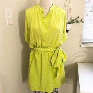 Thayer Bright Yellow Silk Dress